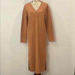 ASOS long sleeve henley dress soft brushed fabric 6